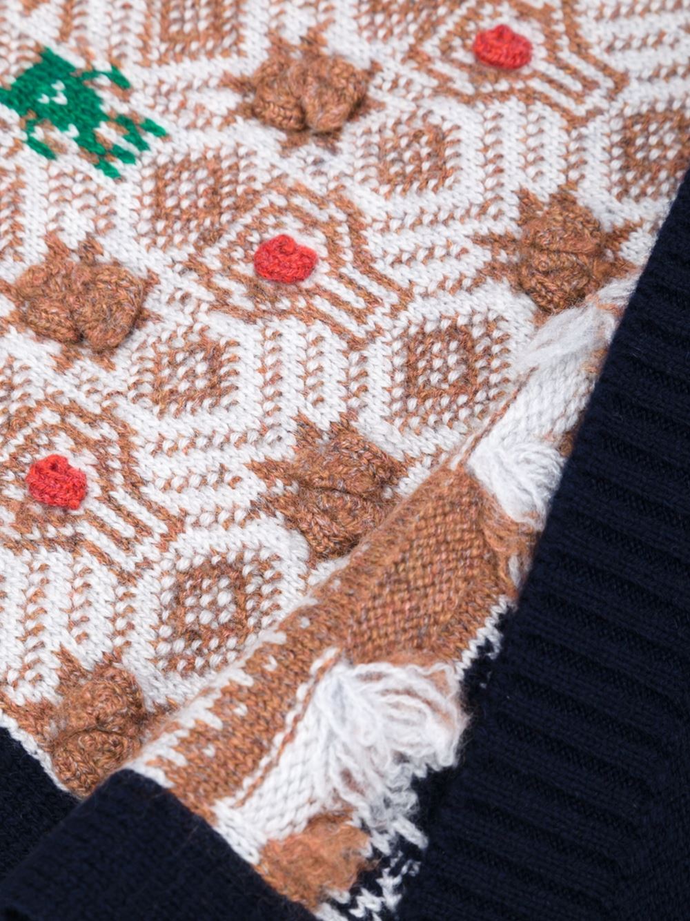 intarsia knit scarf