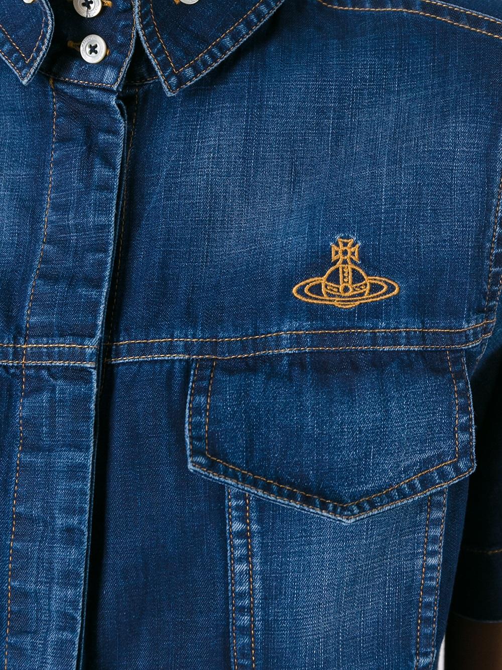 shortsleeved denim shirt