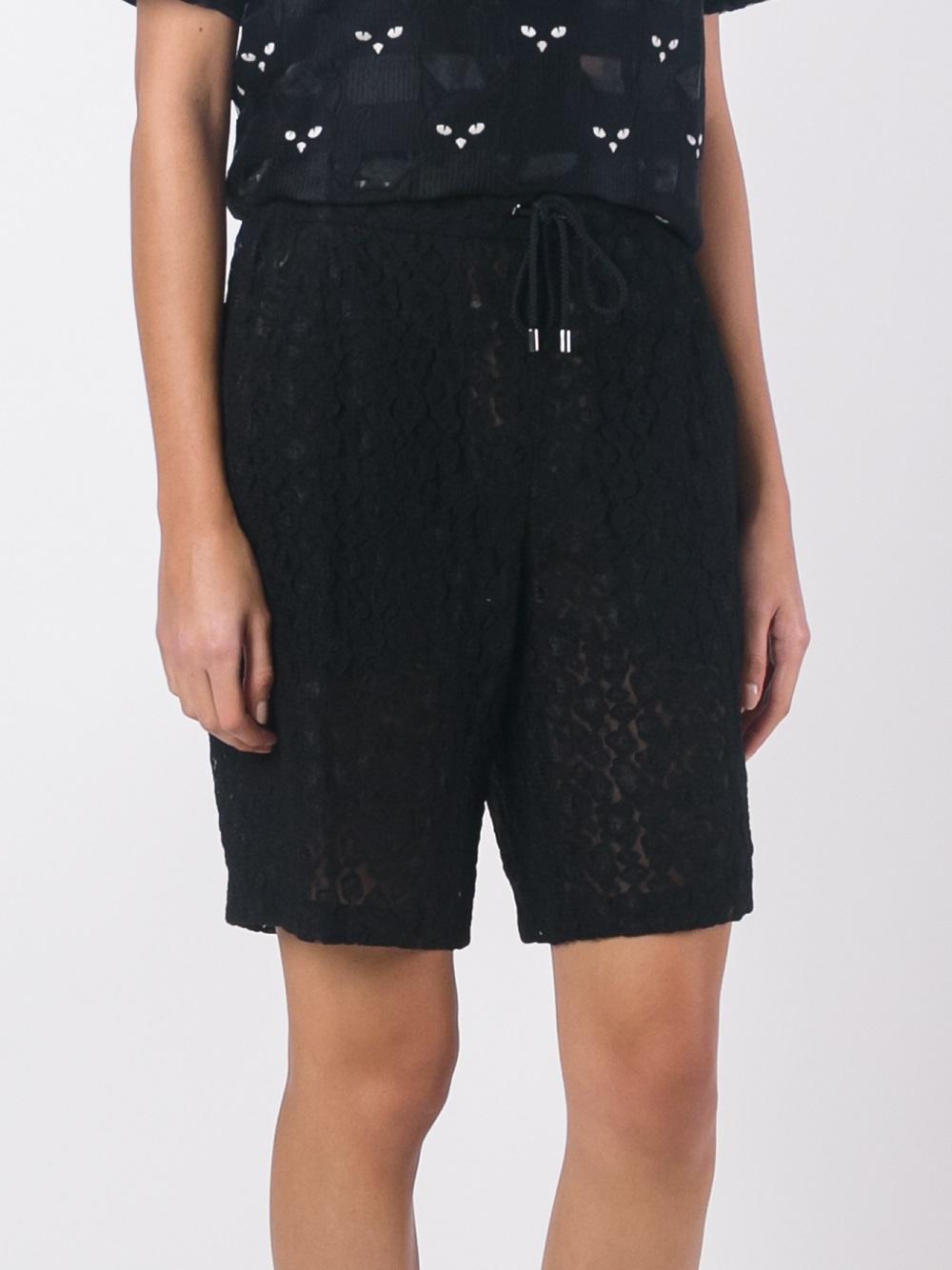 lace drawstring shorts