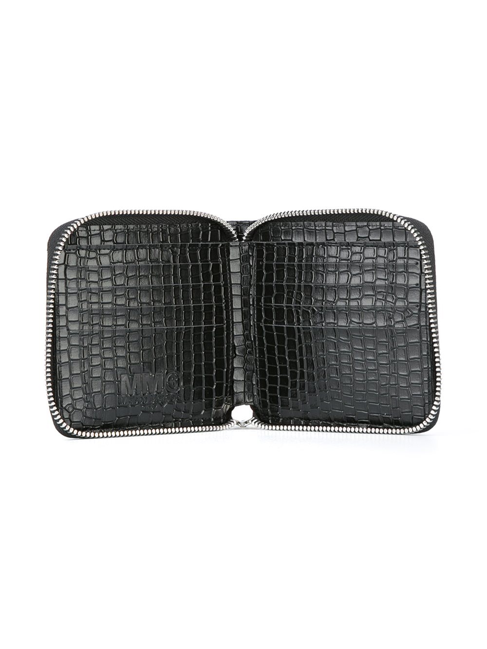 embossed crocodile effect wallet