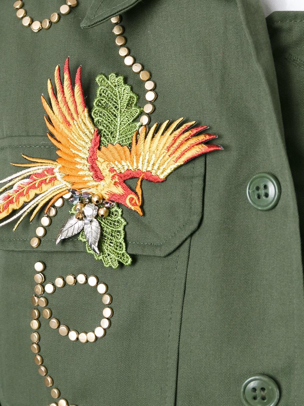 bird embroidered jacket