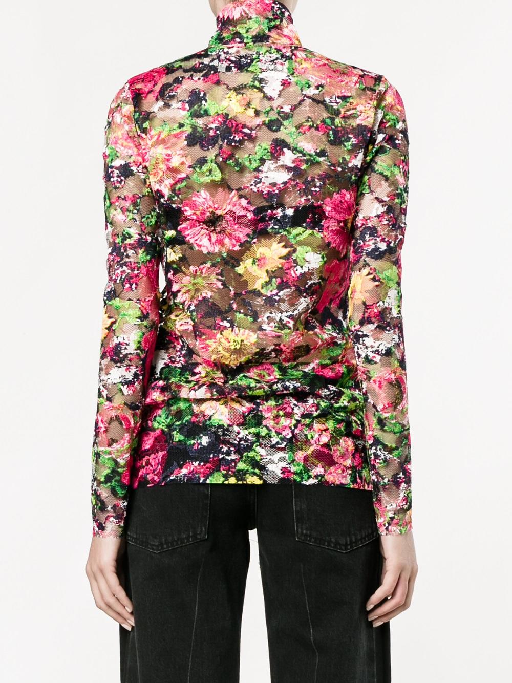 floral print lace top
