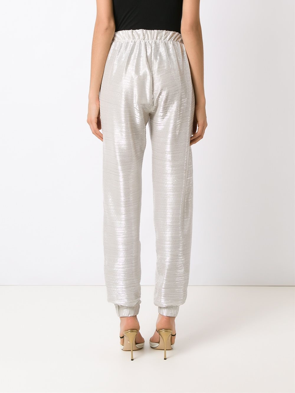 metallic trousers