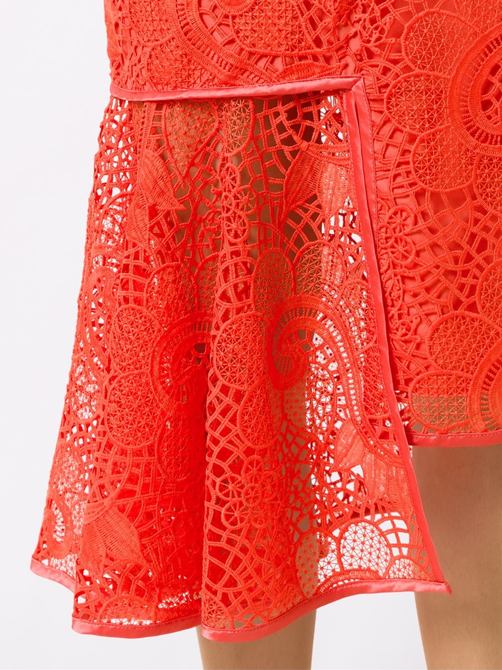 panelled lace skirt