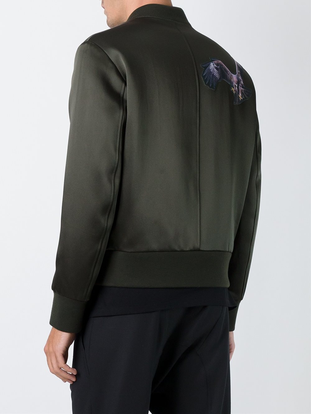eagle print bomber jacket 