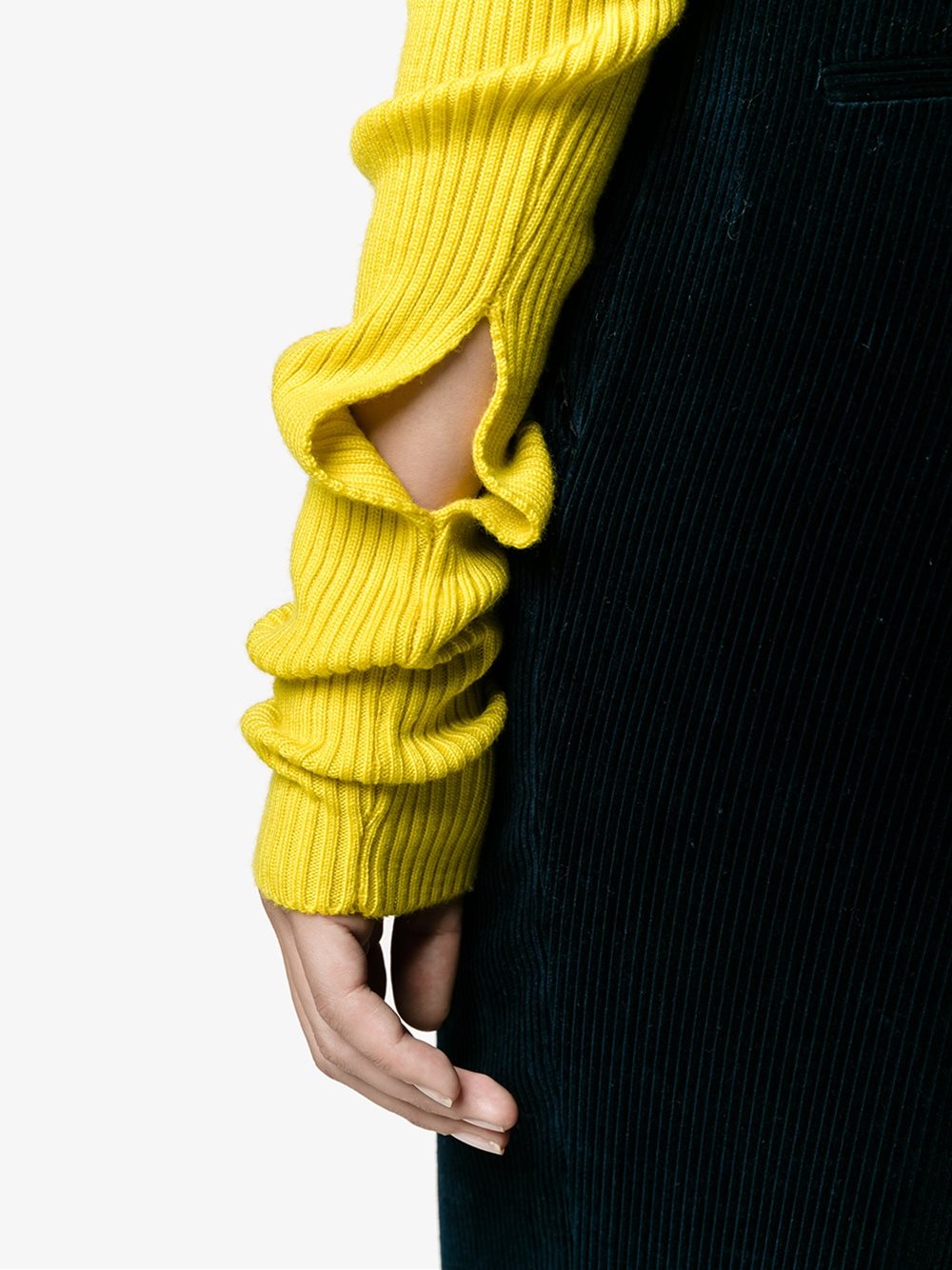 ribbed turtleneck jumper