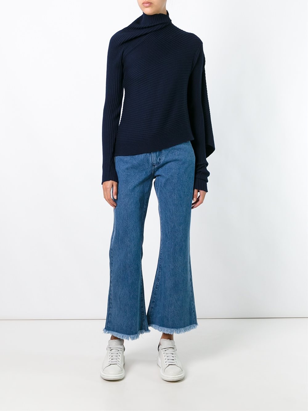 cropped flared jeans