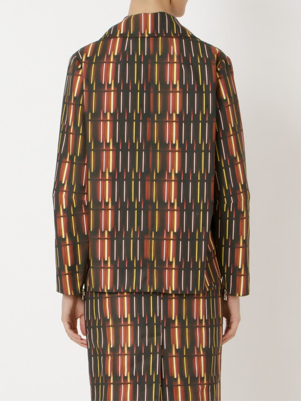 printed biker jacket