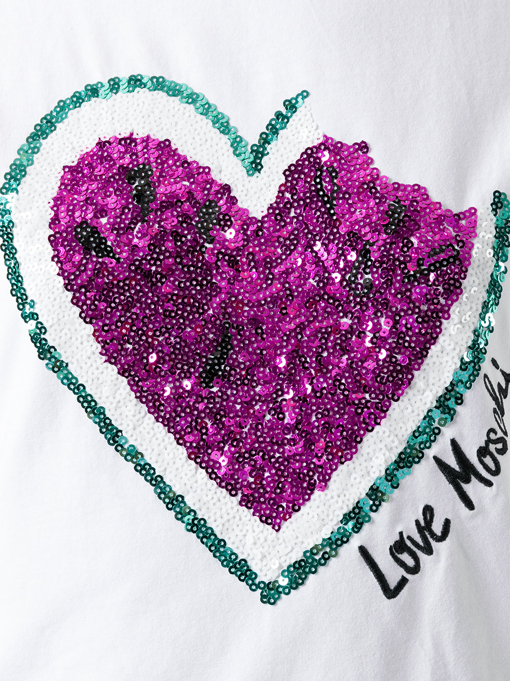 sequinned heart T-shirt