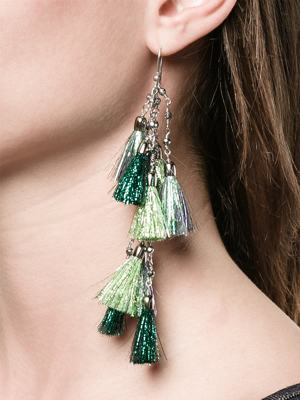 Nuova Orchidea tassel earrings