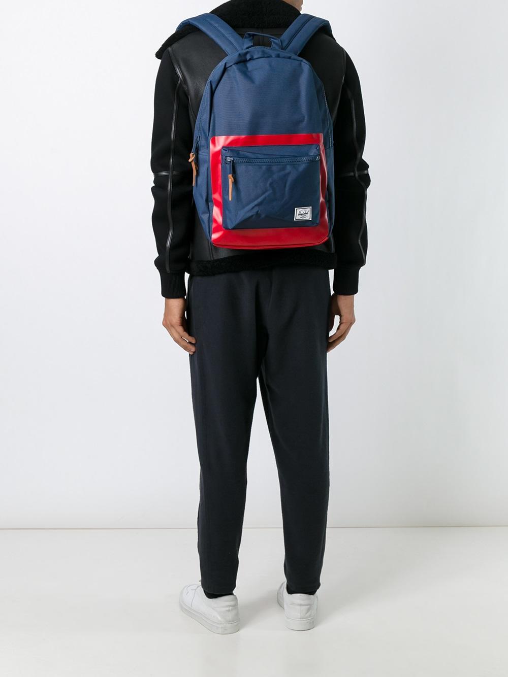 contrast square backpack