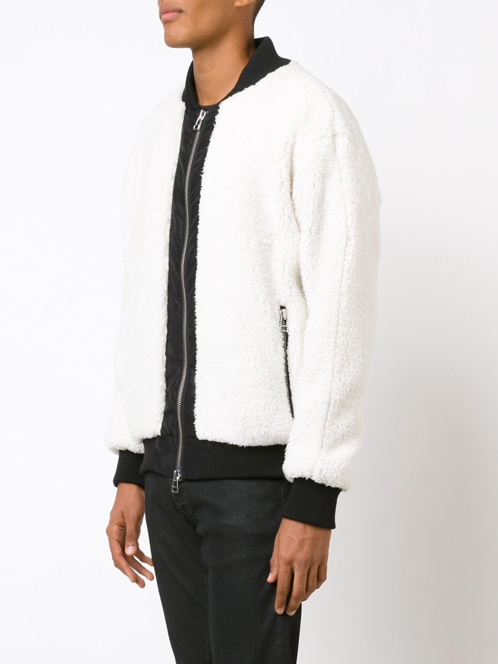 fur effect bomber jacket