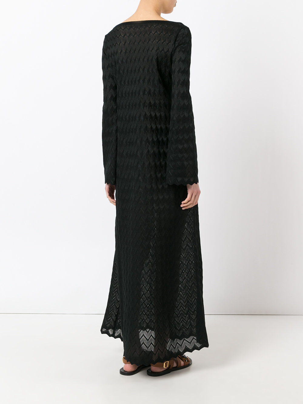 zig-zag pattern long dress