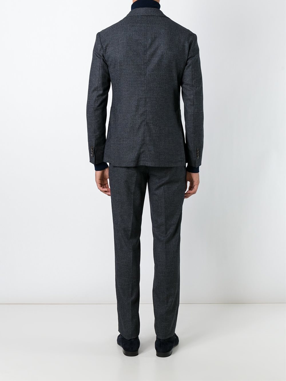 checked two piece suit