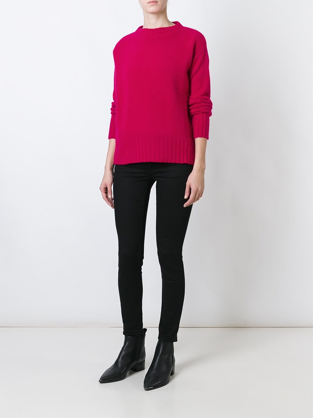 ribbed detailing pullover