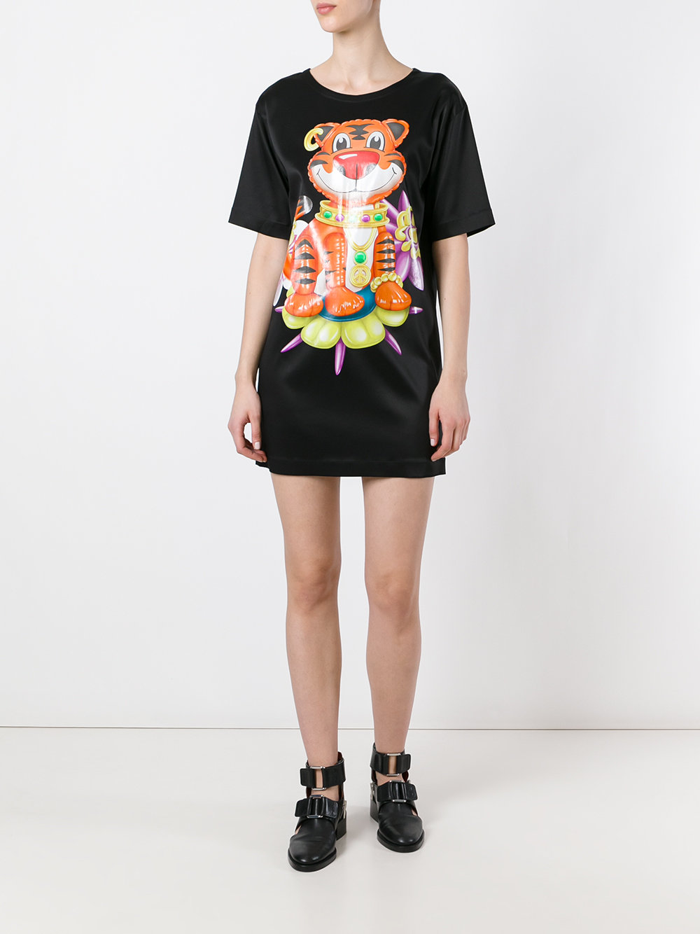 bejewelled tiger T-shirt dress