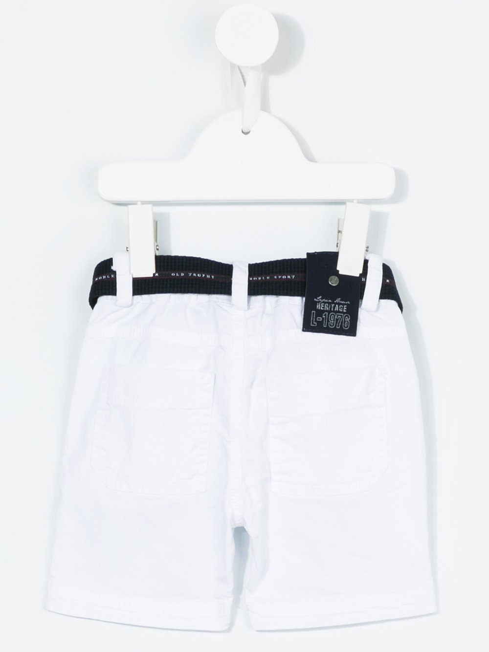 belted denim shorts