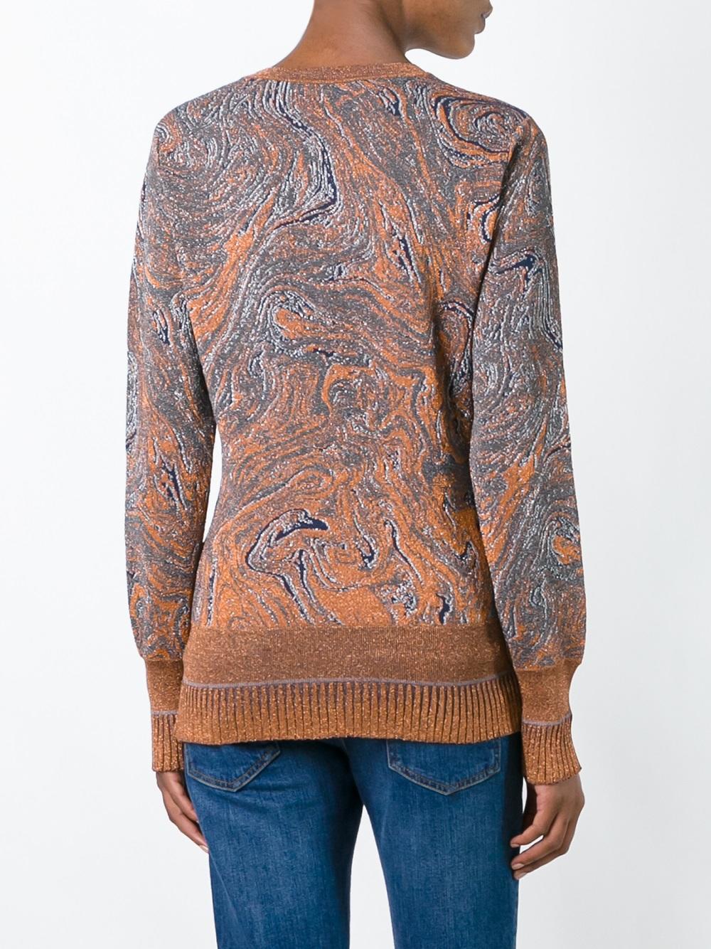 marbled design jumper