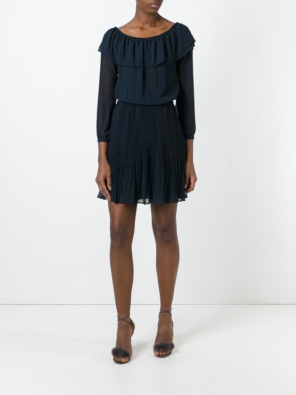 ruffled neck dress