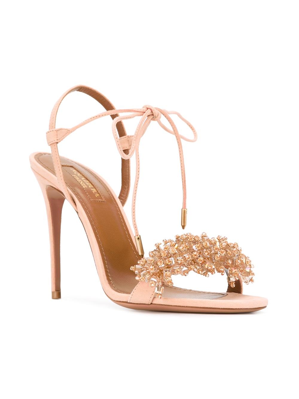 embellished front sandals