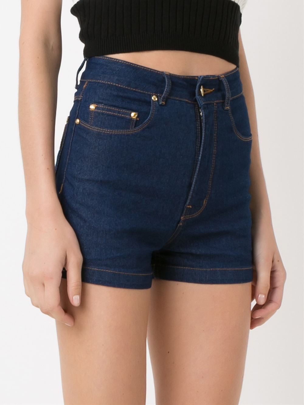high waist denim shorts