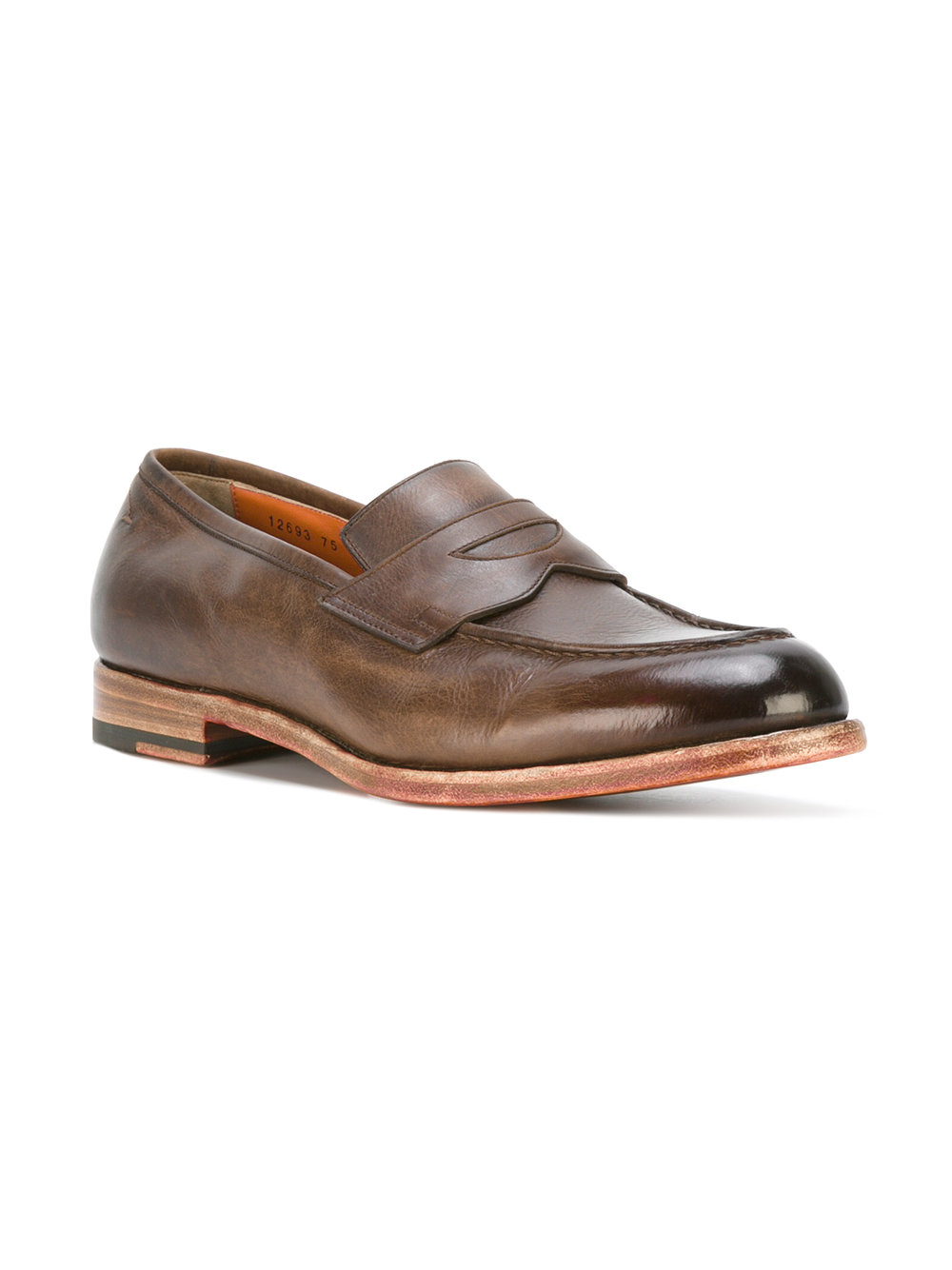 burnished toe loafers 