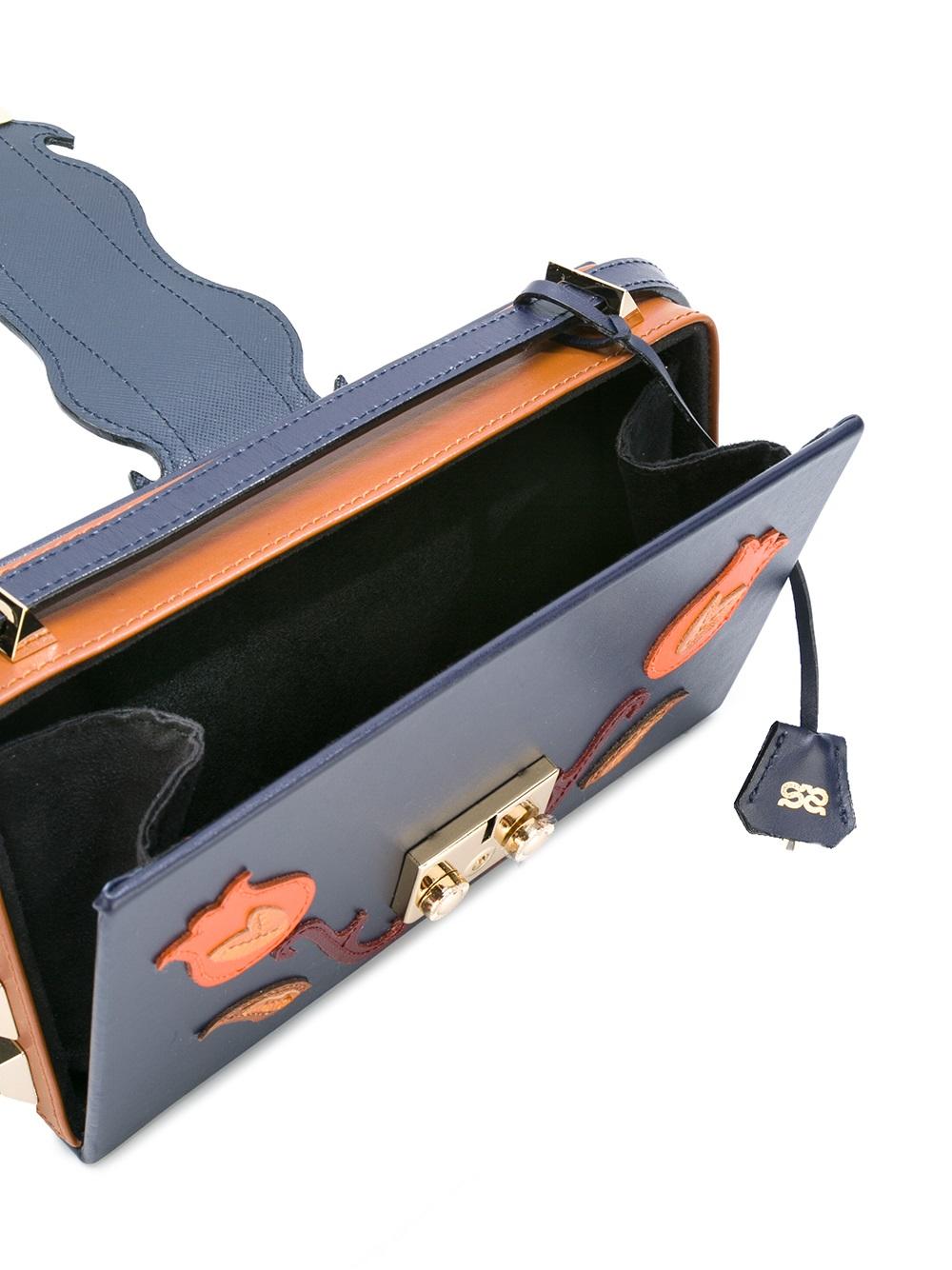 floral motif crossbody bag