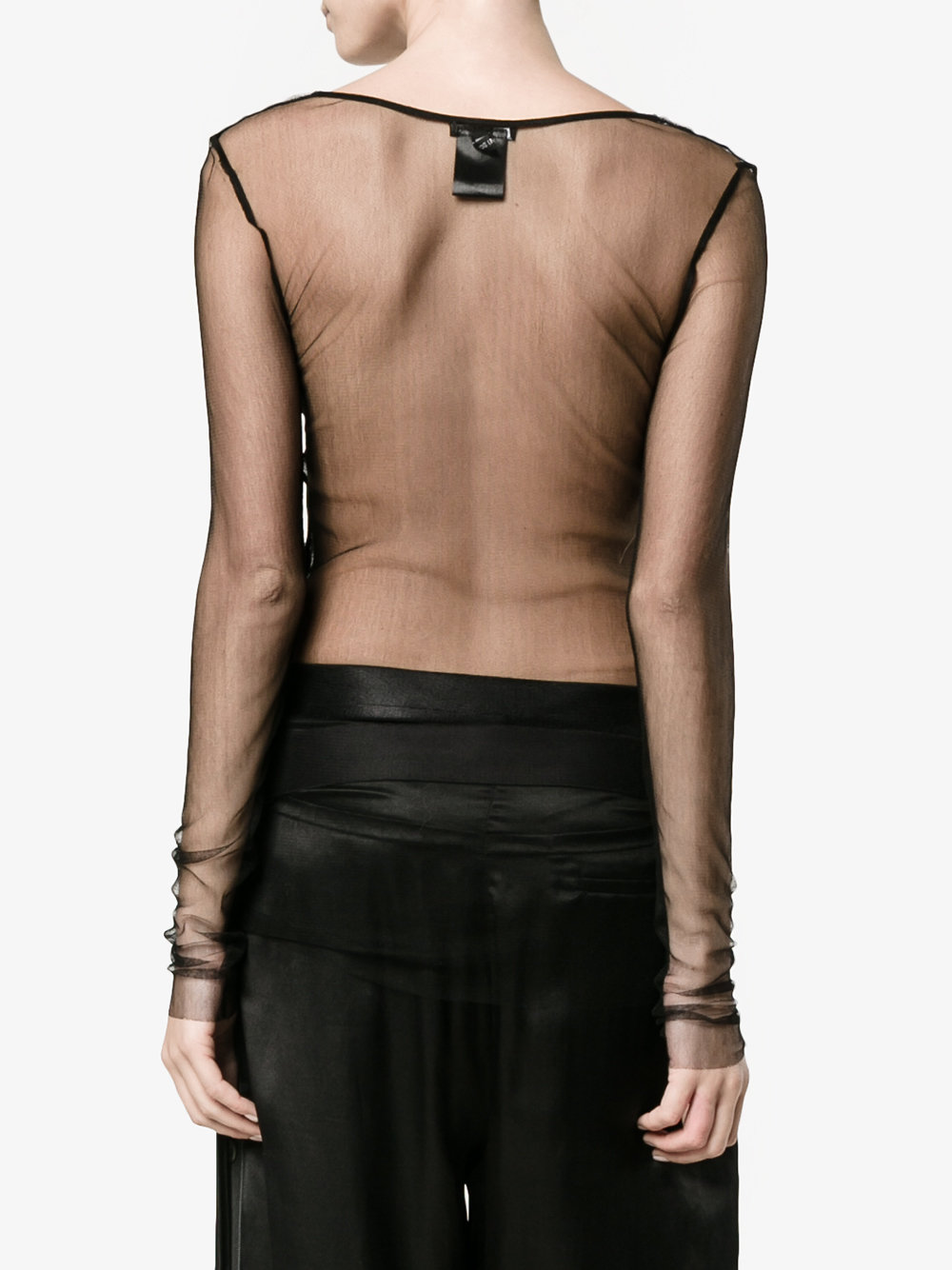 sheer long sleeve top