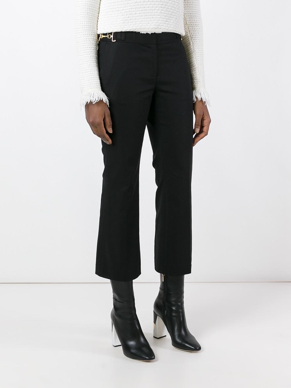 cropped flared trousers
