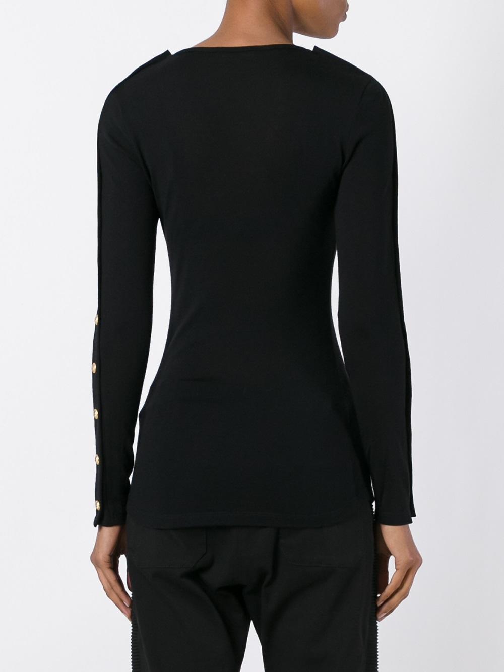 buttoned sleeve jumper