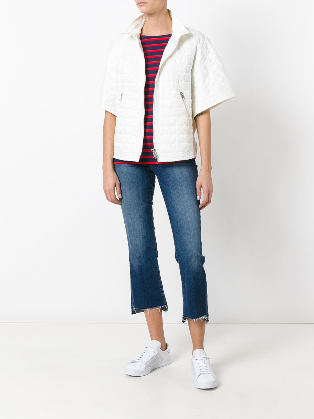 short sleeve quilted jacket