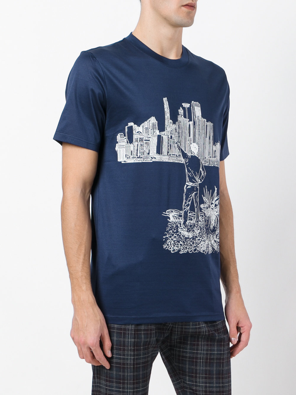 landscape print T-shirt 