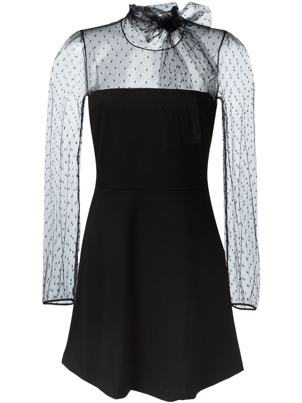 半透明薄纱连衣裙