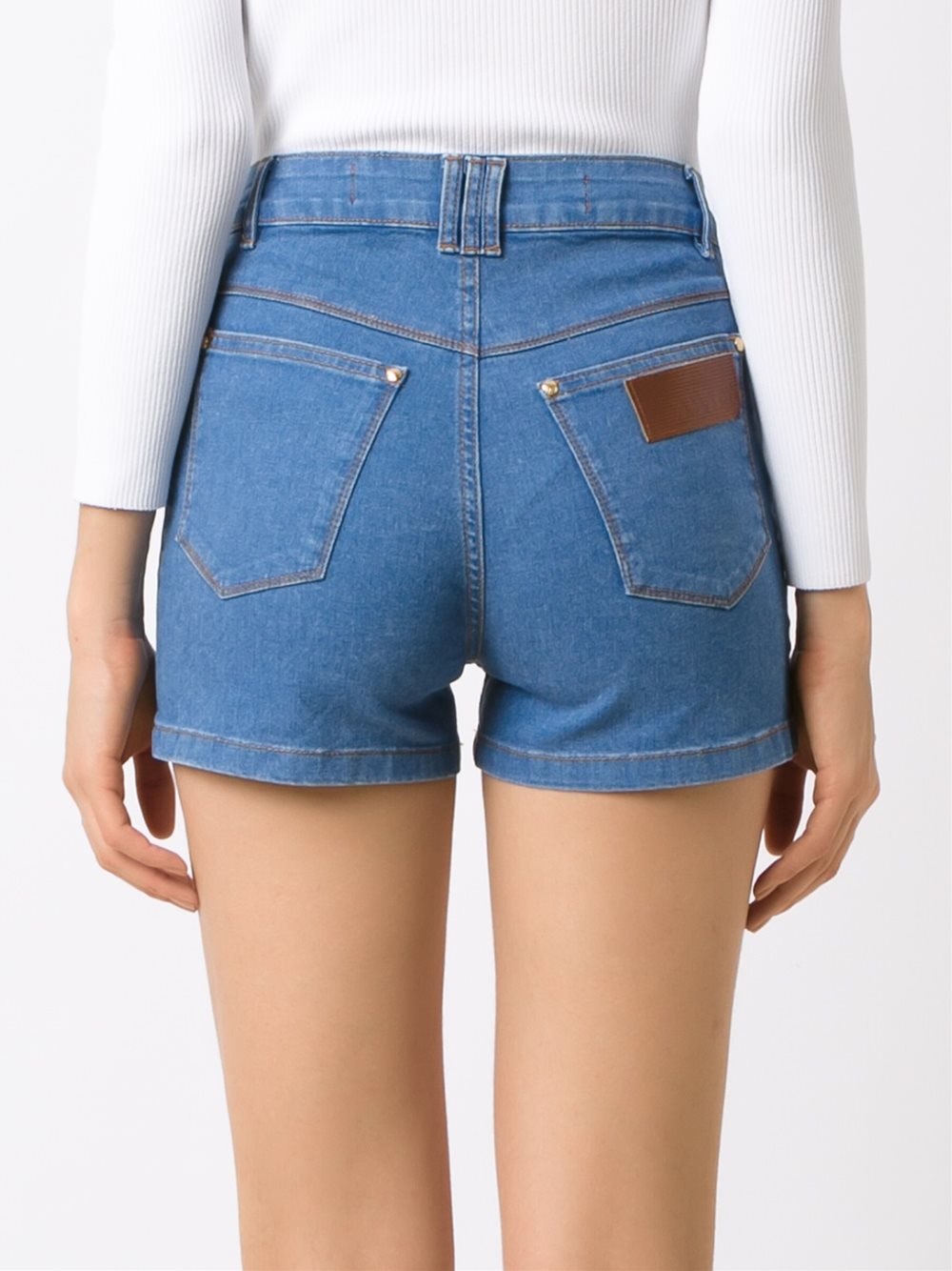 high waist denim shorts
