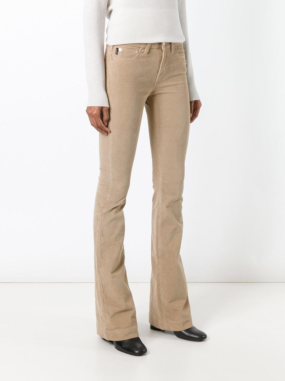 stretch flared trousers