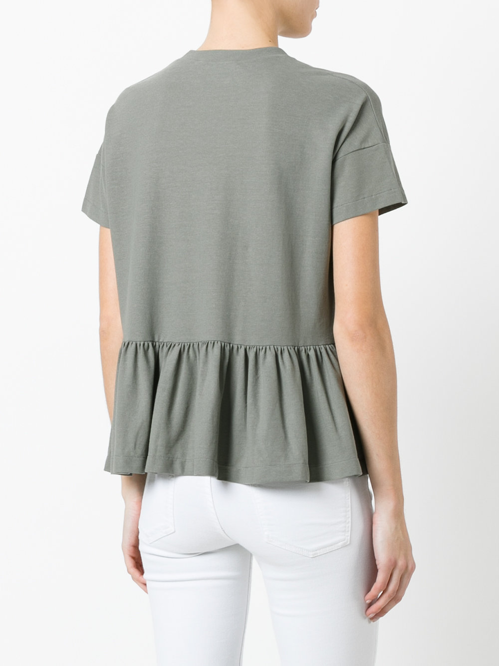 pleated hem T-shirt