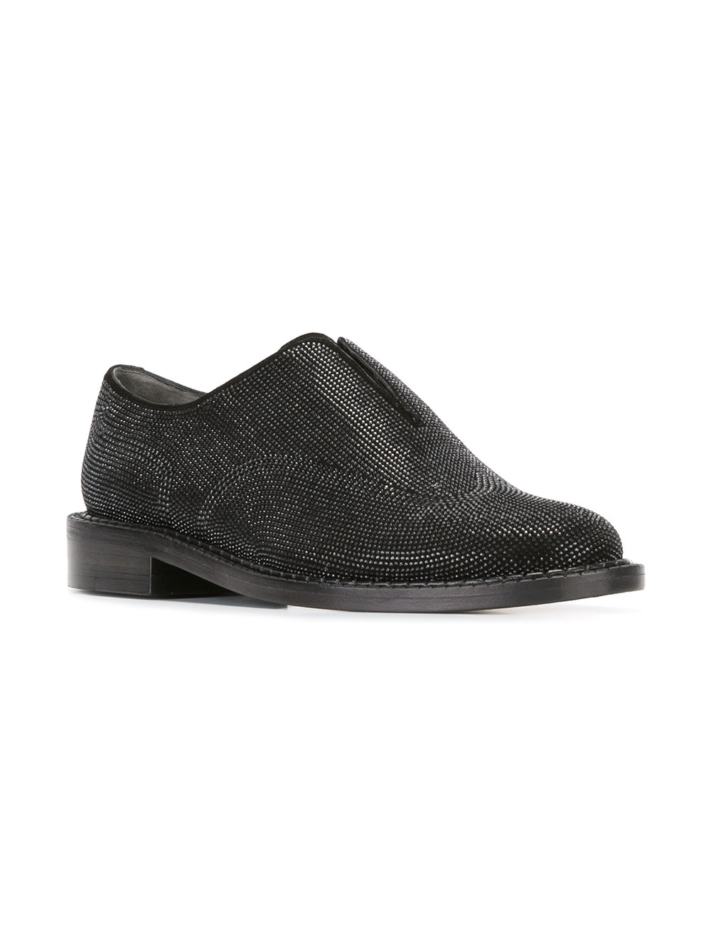 textured brogue loafers 