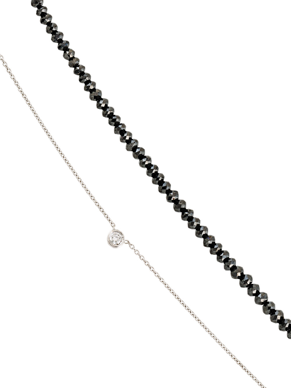 black diamond necklace set