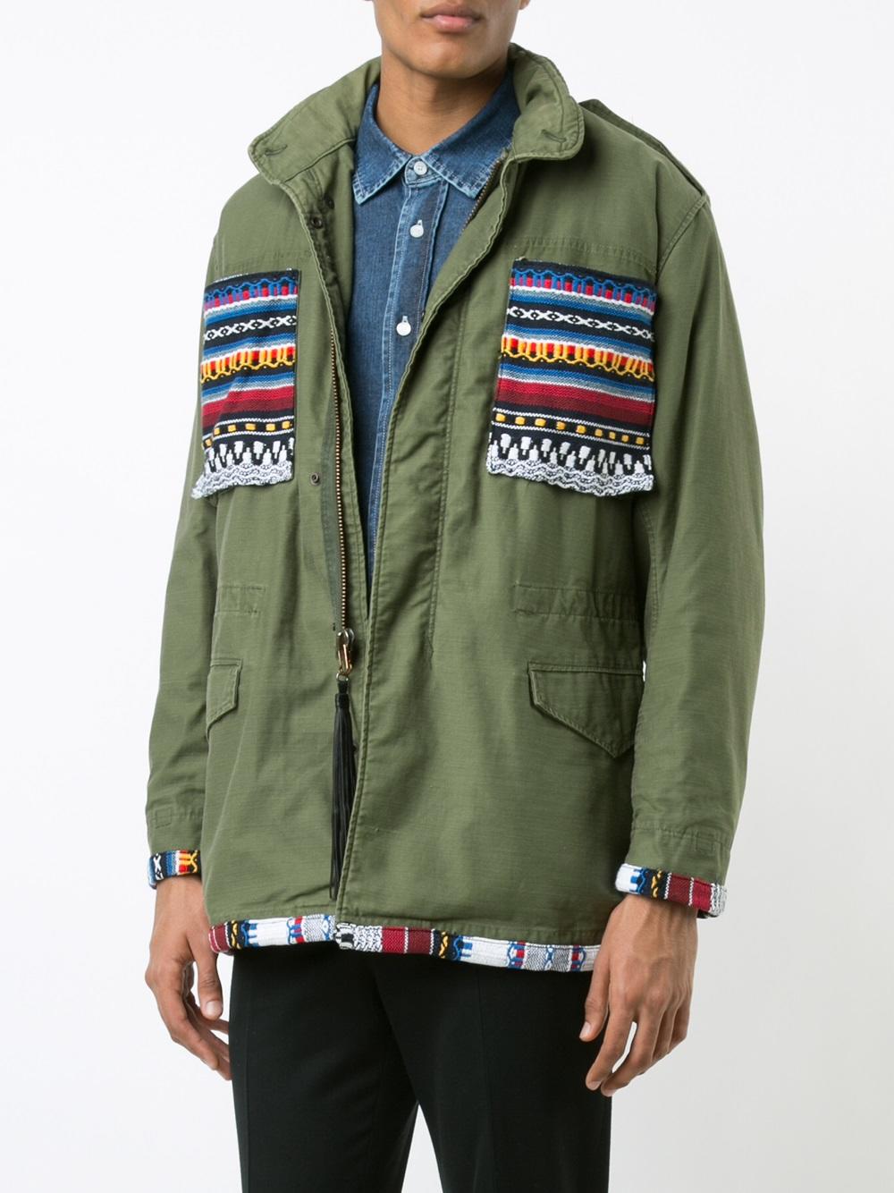 aztec details cargo jacket 