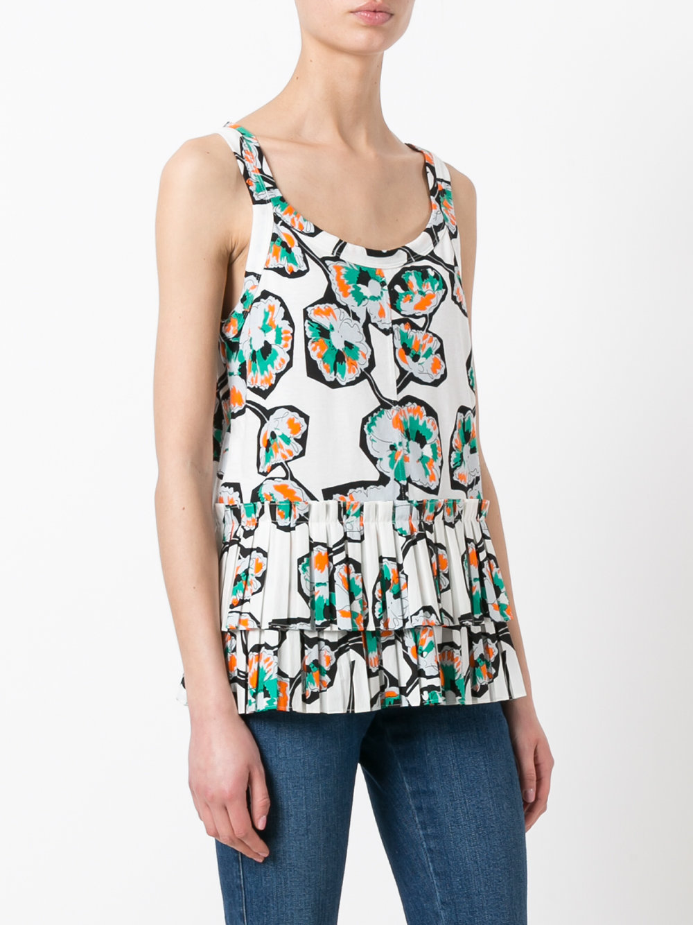 whisper print tank top 