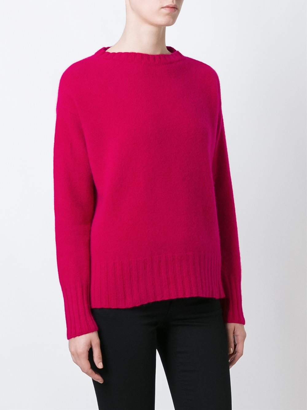 ribbed detailing pullover