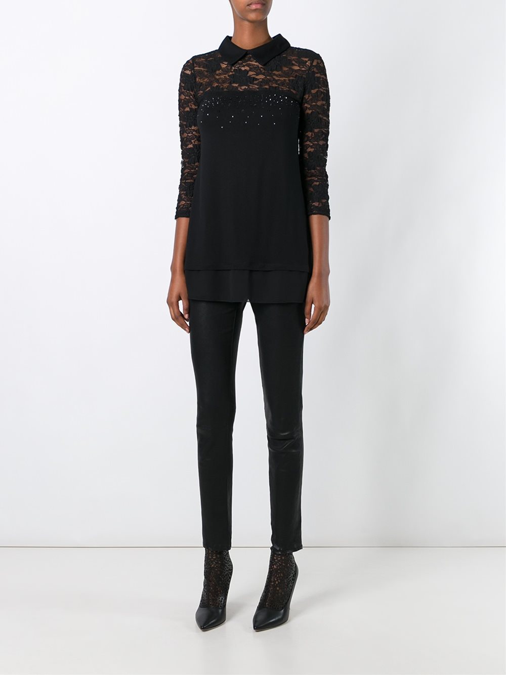 lace detail blouse