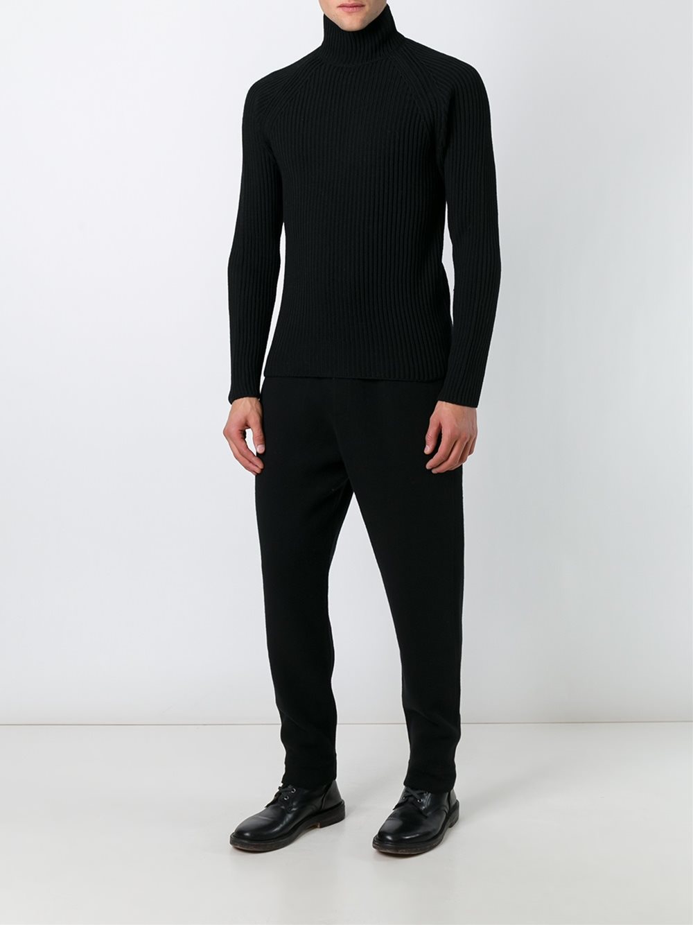 ribbed roll neck jumper