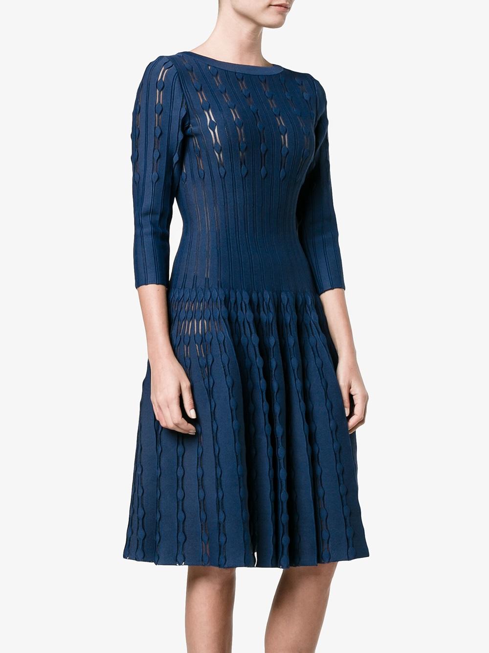 boat-neck knit dress