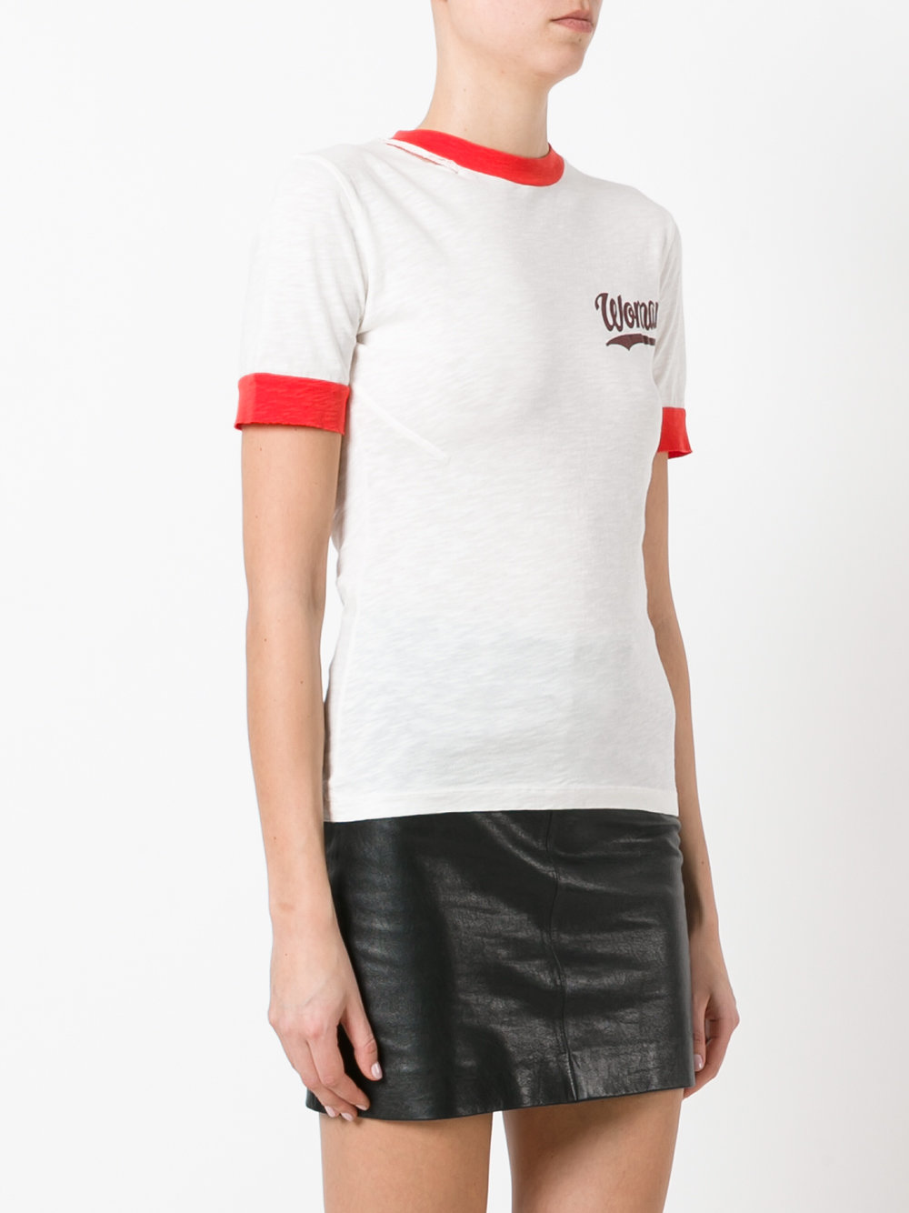 contrast trim T-shirt 