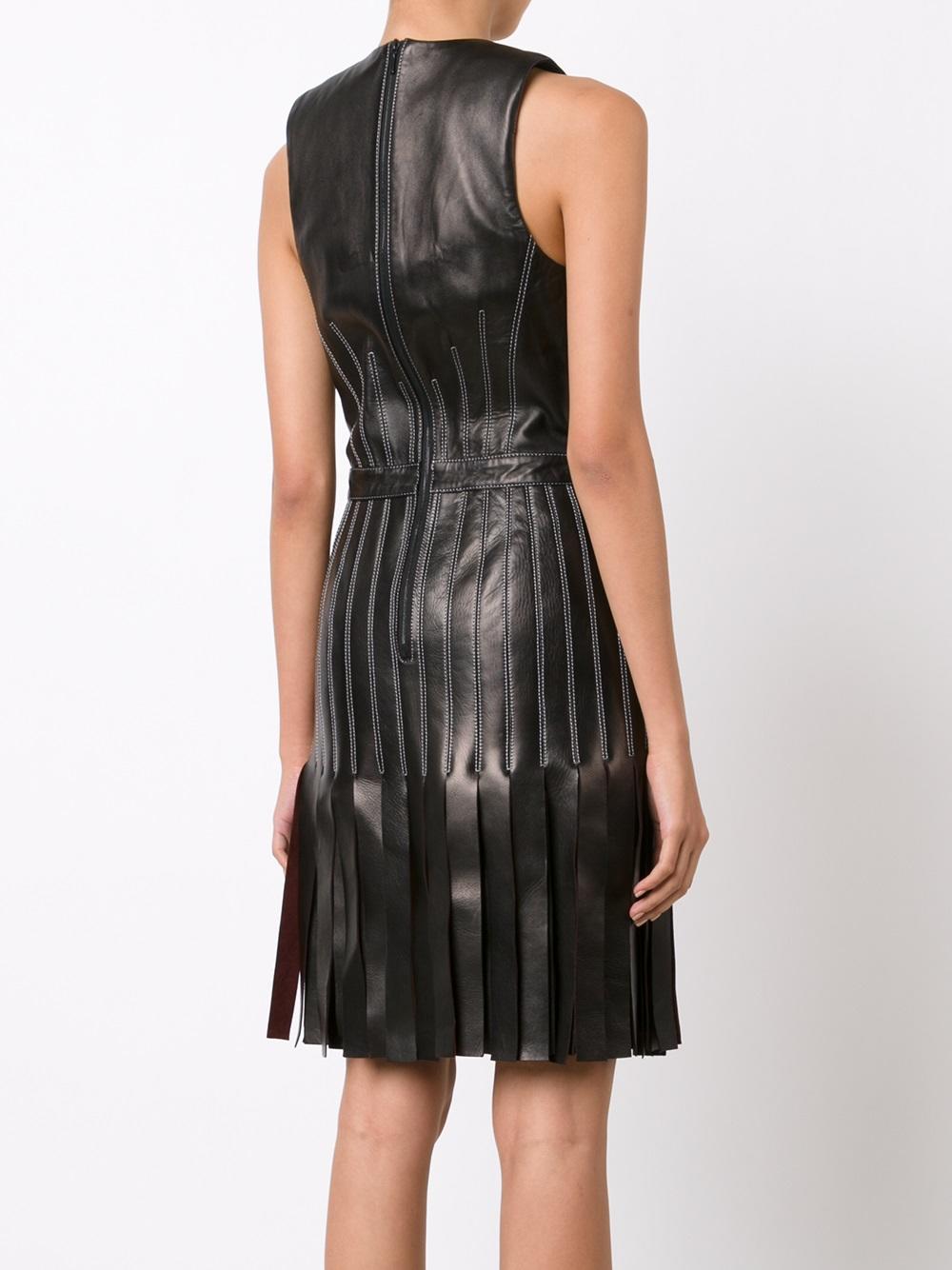 fringed sleeveless dress