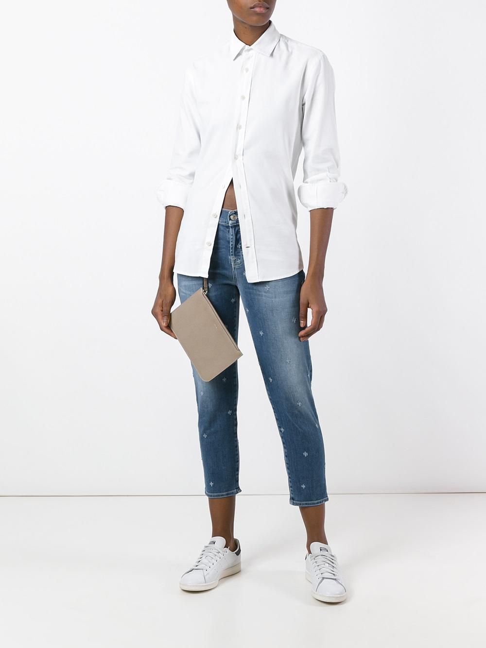 straight cropped jeans