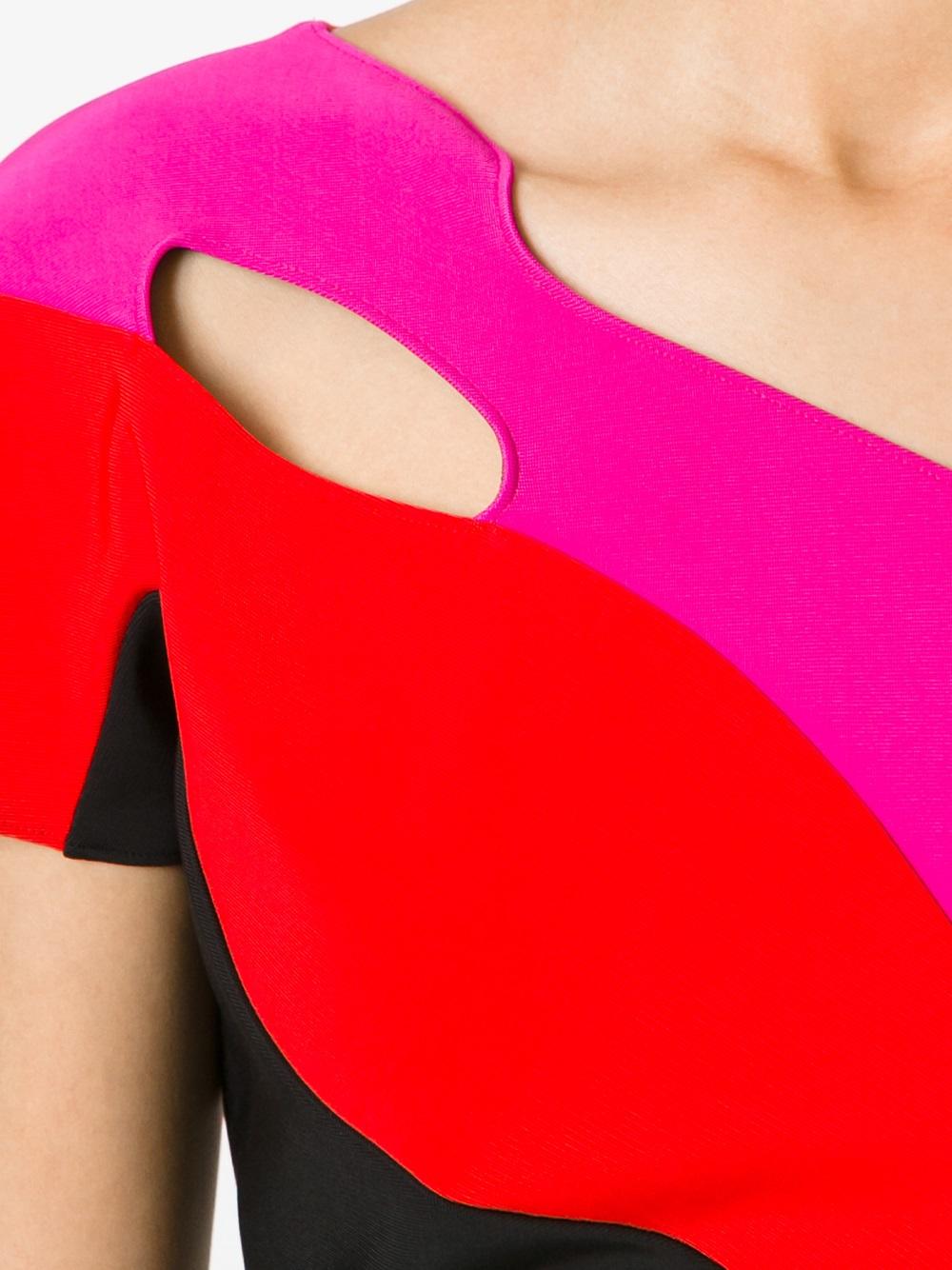 asymmetric neck dress