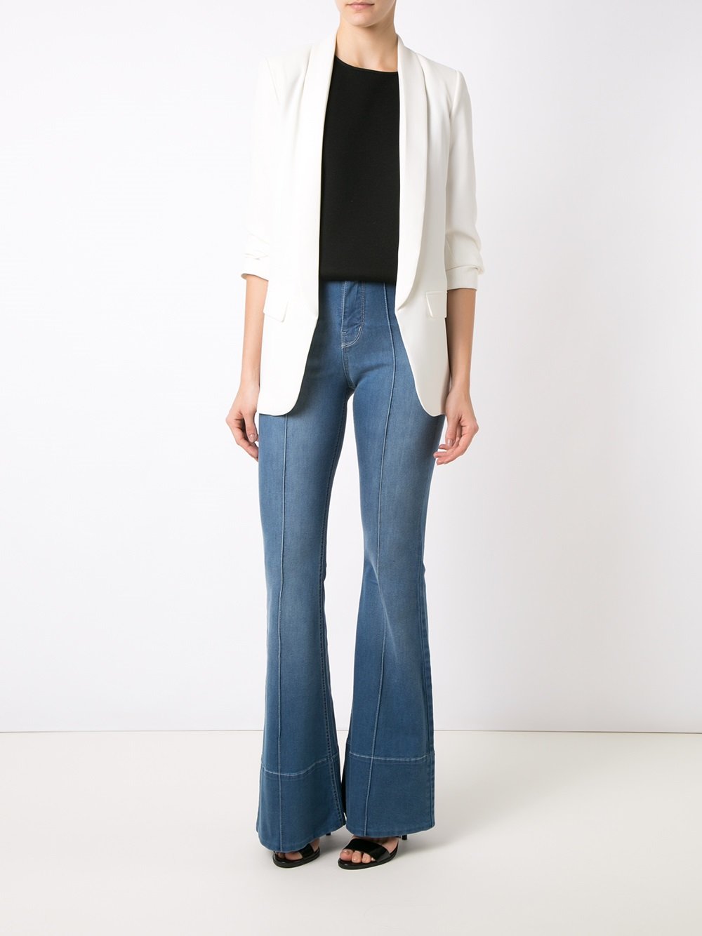 high waist flared jeans
