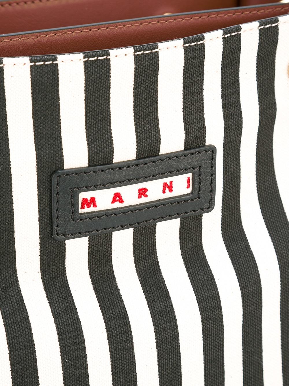 striped shopper tote